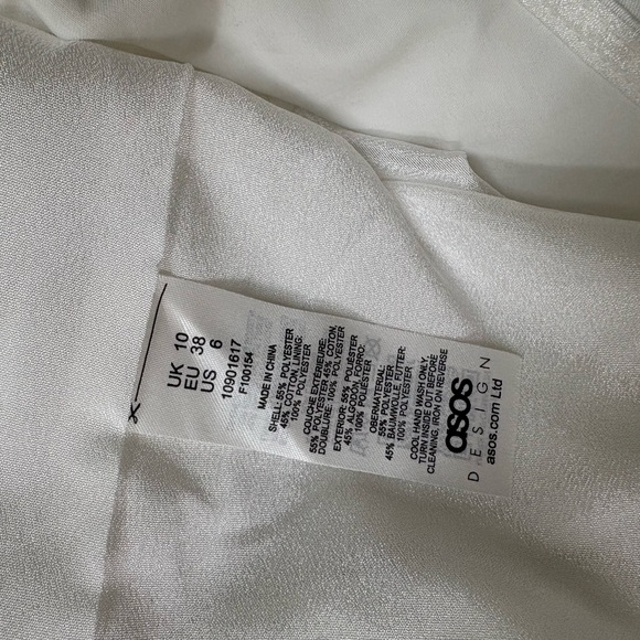 ASOS White Button-Down Ruched Dress - Picture 12 of 14